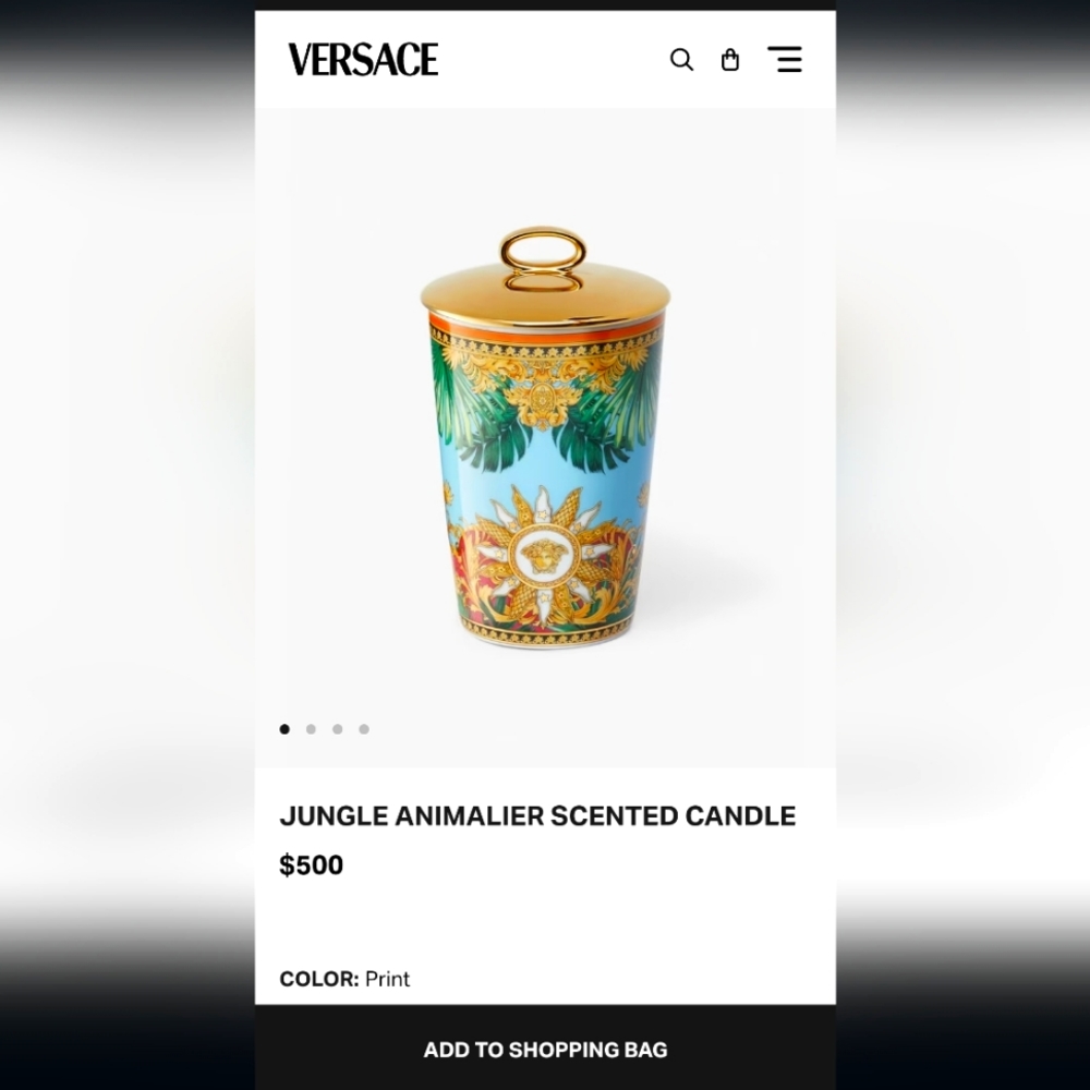 Versace candle  jungle